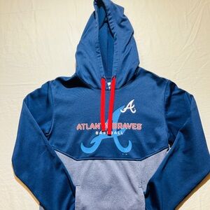 Fanatics Atlanta Braves Navy and Gray Hoodie